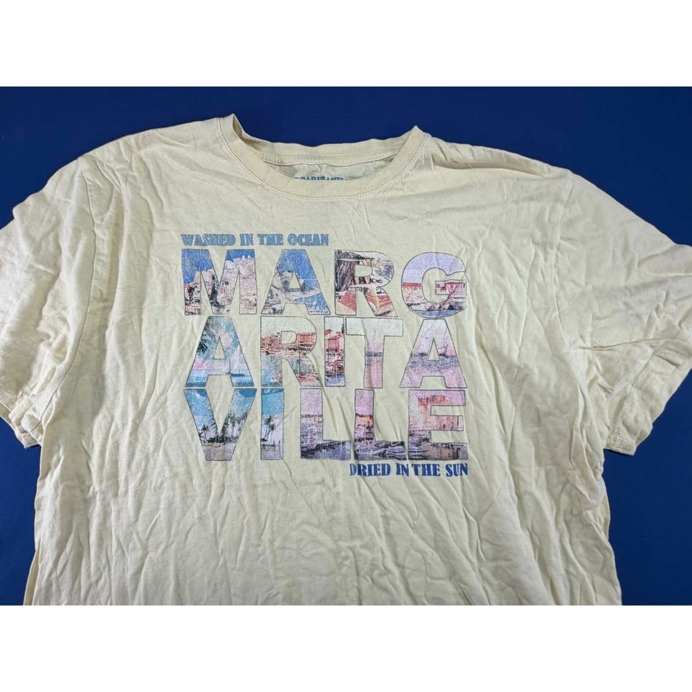 Margaritaville Yellow T-Shirt Jimmy Buffet Size XXL100%‎ Cotton Sun Beach